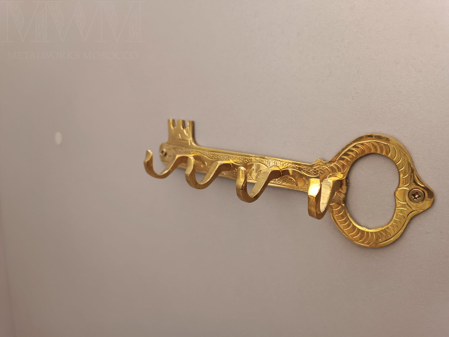 Natural Brass Key Holder For Wall