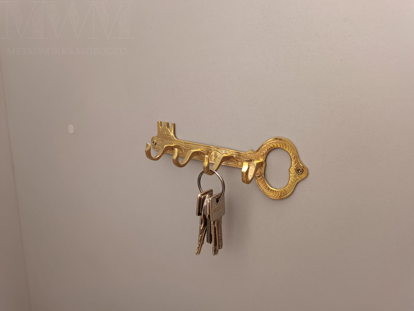 Natural Brass Key Holder For Wall