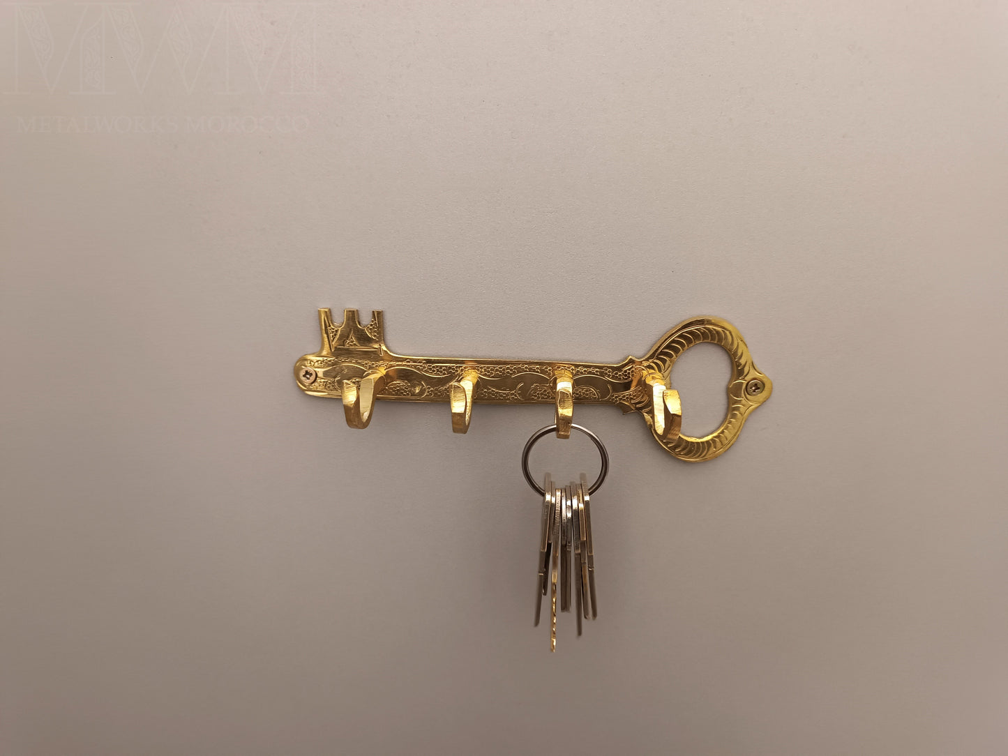 Natural Brass Key Holder For Wall