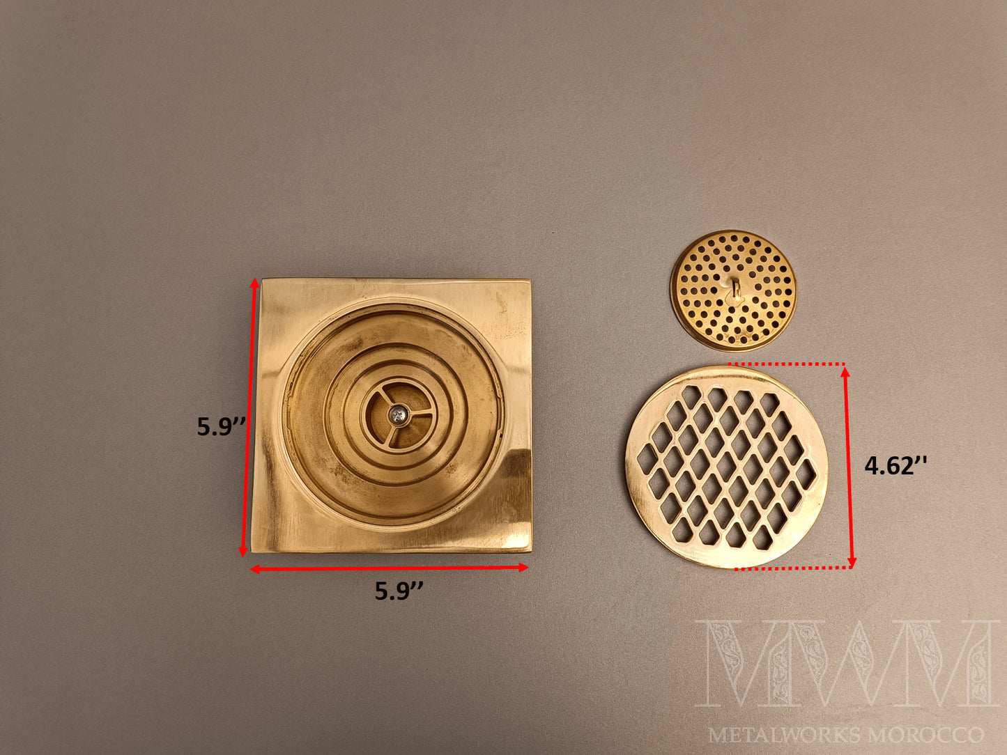 Square Solid Brass Floor Drain Cover