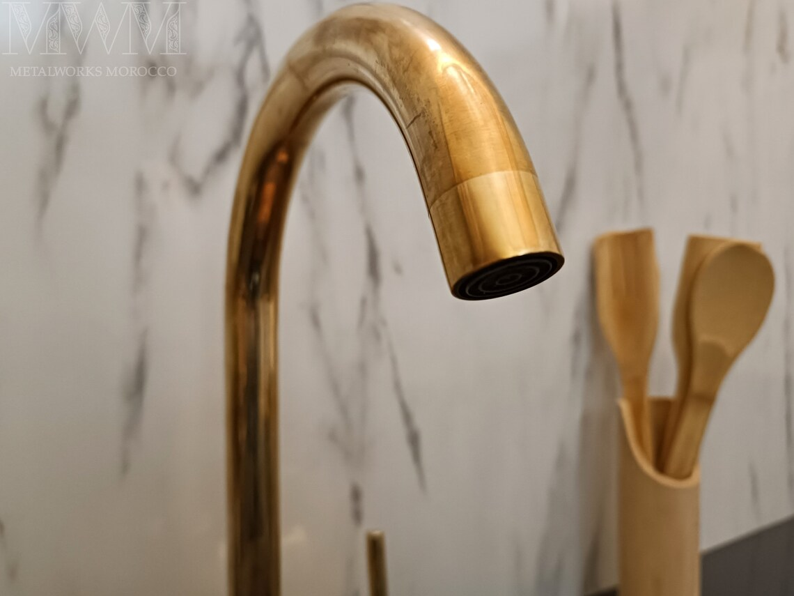 Unlacquered Brass Bar Faucet One Hole