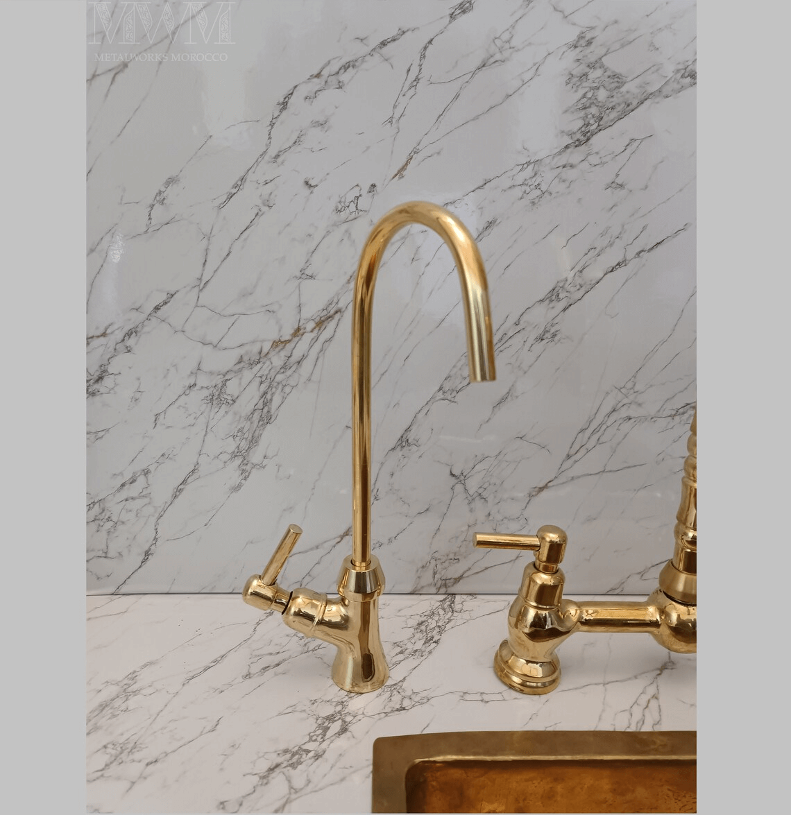 Unlacquered Brass Cold Water Faucet - Handmade