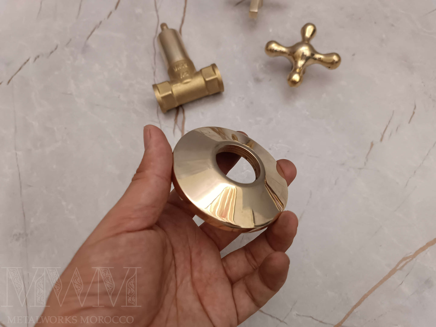 Unlacquered Brass Gate Valve 1/2 inch - Unique Handmade