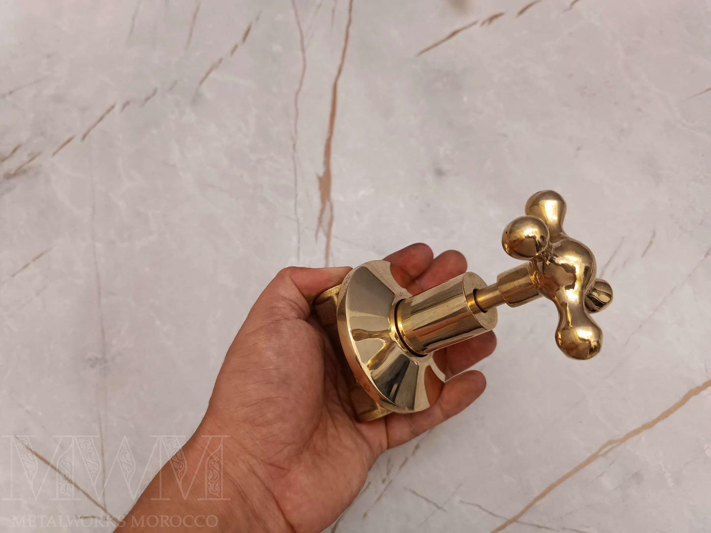 Unlacquered Brass Gate Valve 1/2 inch - Unique Handmade